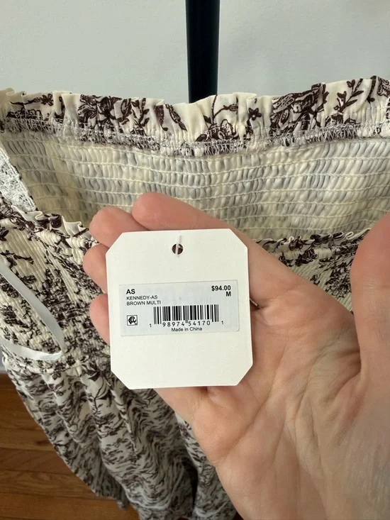 Altar'd State Cream Maxi Dress with Brown Floral Print - Picture 4 of 4